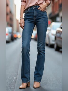 Madewell The Perfect Vintage Jean Straight Leg in Dark Blue Denim Size 26